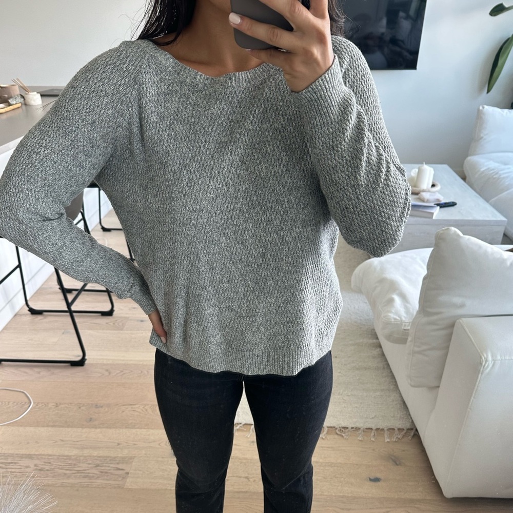 Madewell gray knit sweater